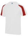 Kinder Sportshirt Contrast AWDis JC003J Wit-Rood